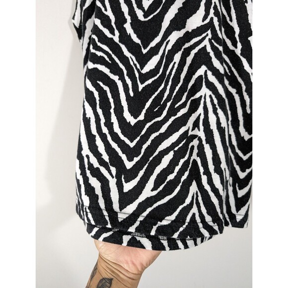 Zyia Active Safari Tank Top Zebra Print Black White Women Size S Muscle Tee - Picture 6 of 7